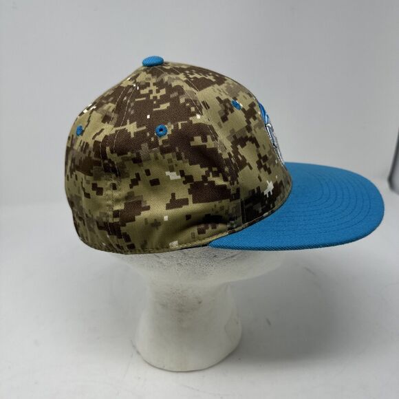 Zephyr Cap Hat Men's 6-7/8 Fitted Morehead City‎ Marlins Desert Camo Embroidered - Picture 3 of 7
